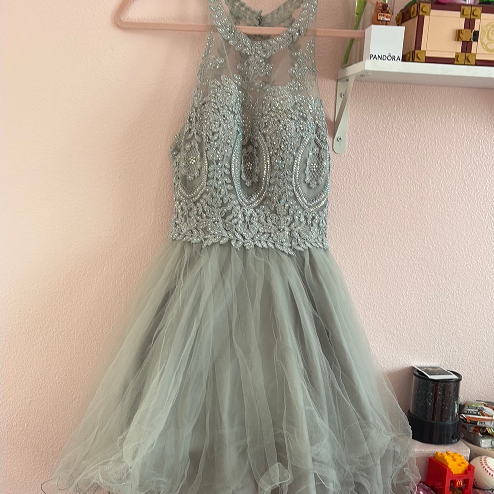 Elegant Womens Dress in Gray
